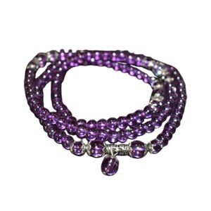 Prana Wrap Beaded Bracelet Purple